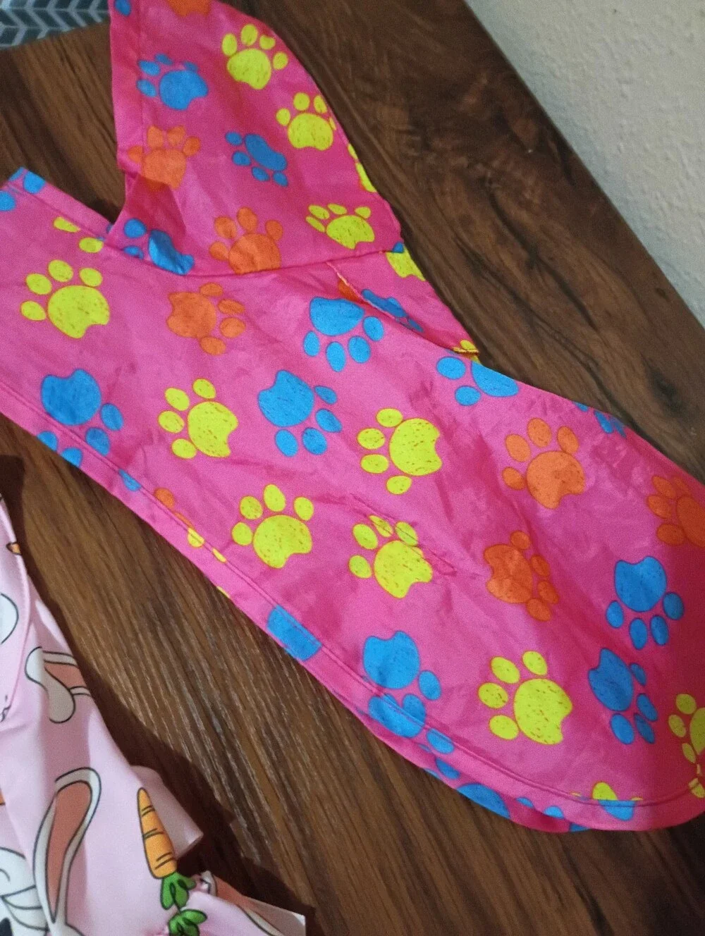 Dog Size Small Raincoat and Bunny Dress